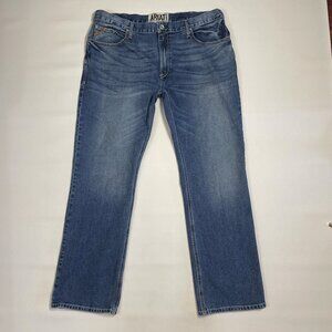 Ariat M4 Low Rise Boot Cut Jeans Mens 40x34 Blue Denim Med Wash Stretch